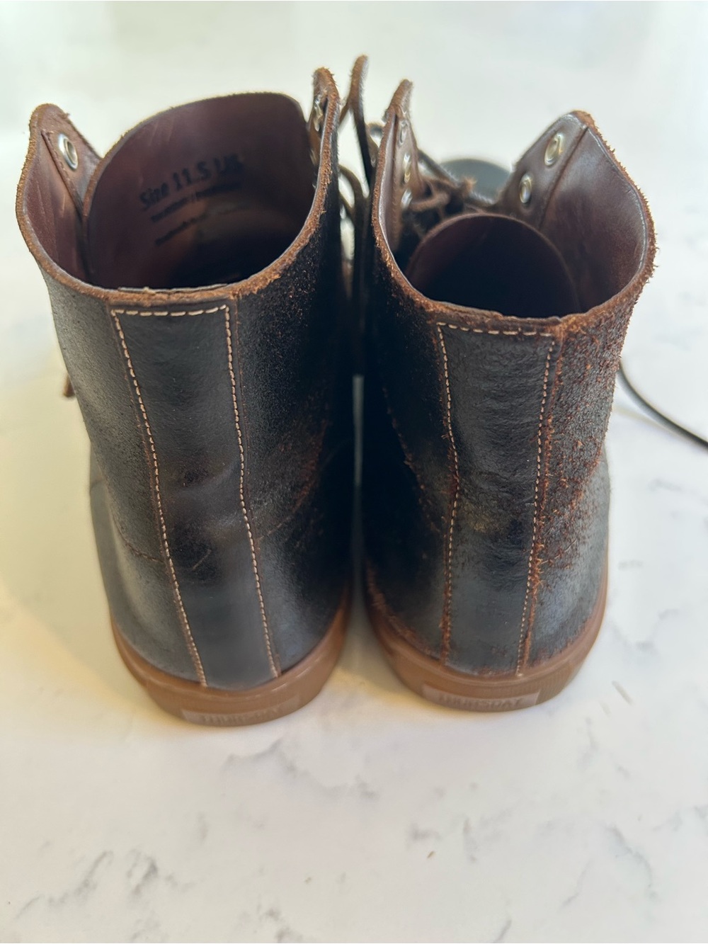 Thursday Boots Men’s Brown Leather High Top Sneakers Boots Size 11.5 US Casual - Picture 4 of 11